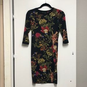 Topshop bodycon floral dress